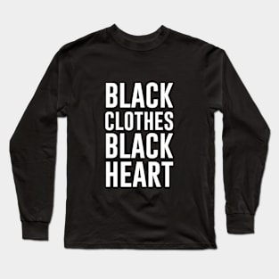 Black clothes black heart Long Sleeve T-Shirt